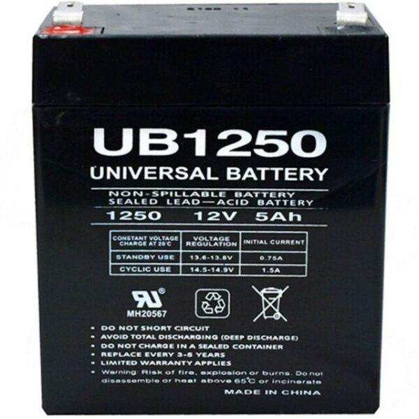 24V 5AH Sealed Lead Acid (SLA) rechargeable maintenance-free battery