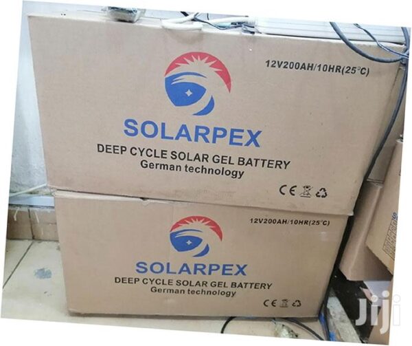 Solarpex Solar Battery 12V 200AH Deep Cycle Solar Gel Battery